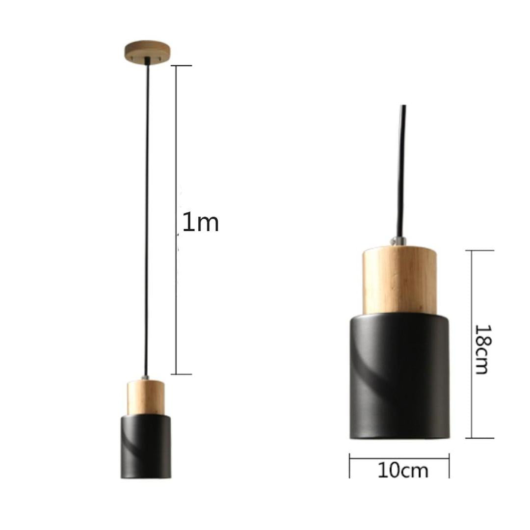 Lampa Wisząca Nordic Home | Drewniana Podstawa
